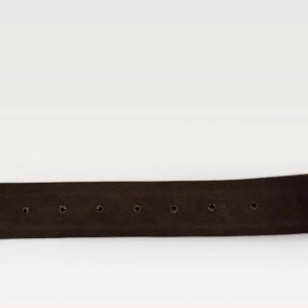Vintage Cameo Buckle Leather Belt Floral Embossed Brown By Funkie Junk